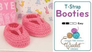 Crochet T-Strap Baby Booties
