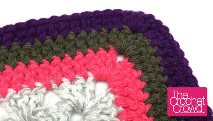 Double Crochet Granny Square Border Pattern