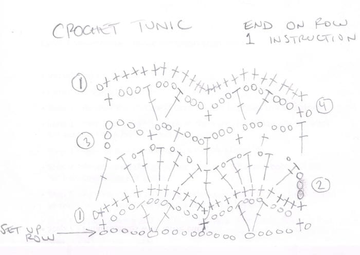 Crochet Tunic Diagram by Mikey