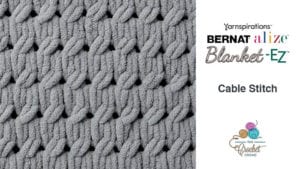Bernat Alize Blanket EZ Cable Stitch