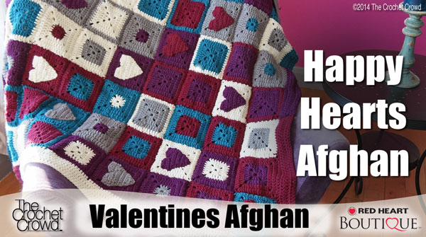 Happy Hearts Crochet Afghan Pattern + Tutorial