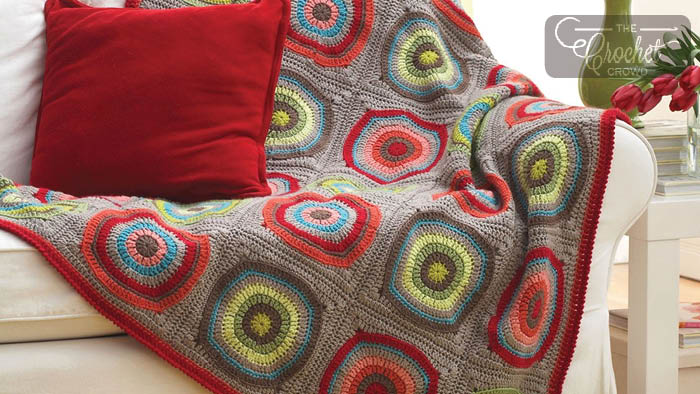 Crochet Circle in the Square Blanket