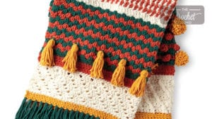 Fall Crochet Stitch Along Sample: Crochet Festive Afghan