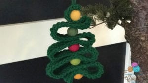 Crochet Ribbon Christmas Tree Ornament