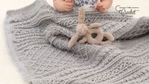 Crochet Cable Your Love Baby Blanket