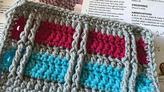 Crochet Joyous Throw Swatch