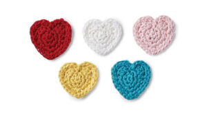 Crochet Hearts Applique