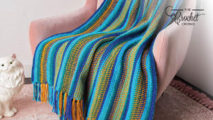 Crochet Simple Stripes Blanket Lifestyle