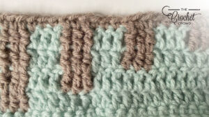 Crochet Waterfall Stitch in Double Crochet with Single Crochet Top