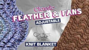 Classic Feather and Fans Knit Blanket