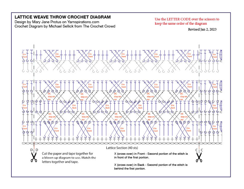 Lattice Weave Crochet Diagram Page 3