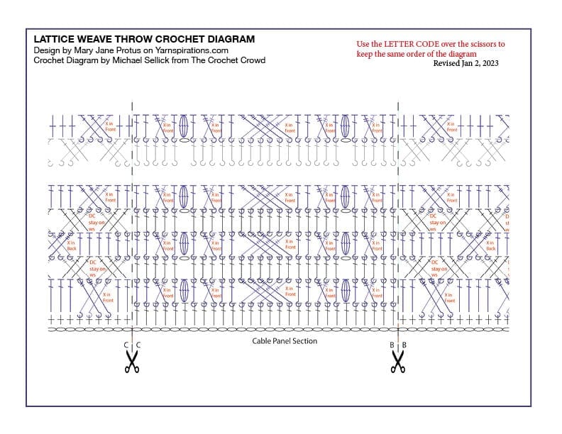 Lattice Weave Crochet Diagram Page 4