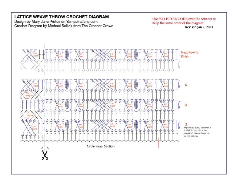 Lattice Weave Crochet Diagram Page 6